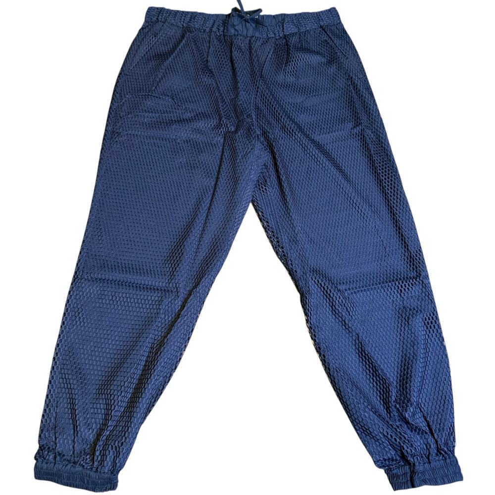Wildfang The Empower Mesh Drawstring Jogger Pant, Navy Blue, Size XL, NWT